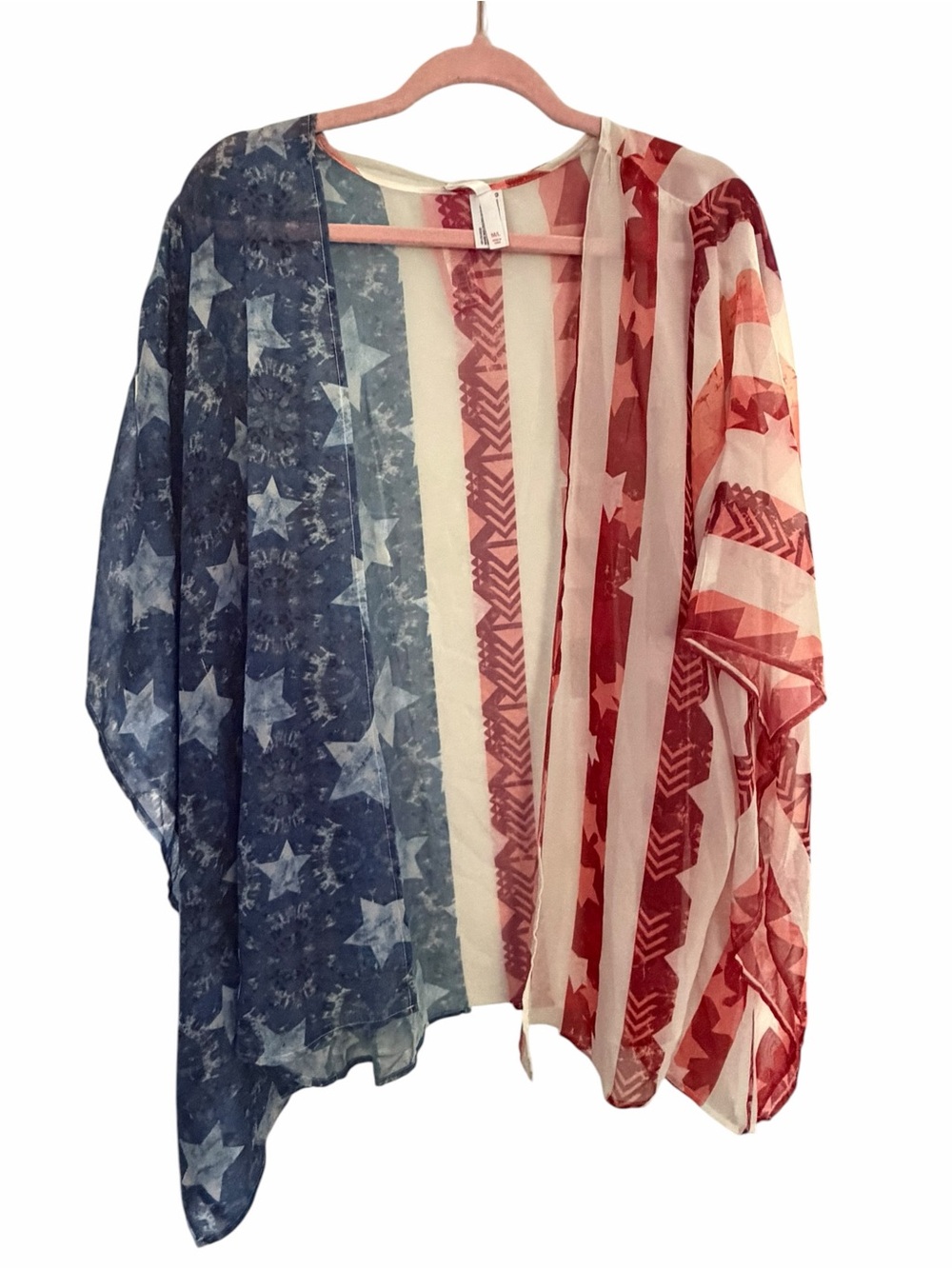 Xhilaration American Flag Sheer Patterned Kimono - Size M/L - NWT